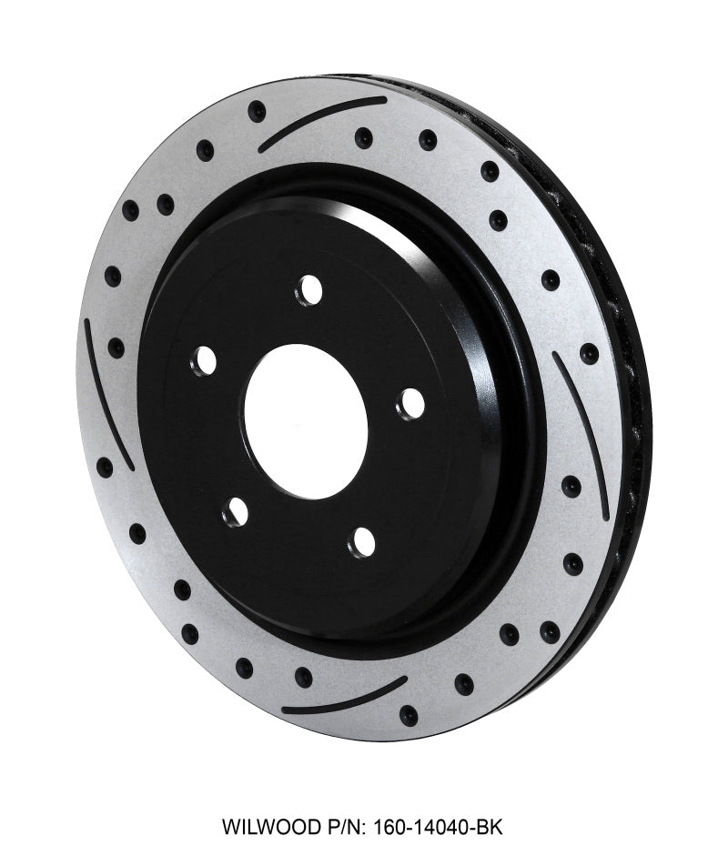 Wilwood Rear SRP Dimpled Brake Rotor for C5/C6 Corvette – Black Finish, 12 Inch Diameter