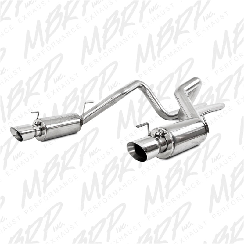 MBRP Armor Plus Series Dual Split Rear Exhaust System for 2005-2010 Ford Mustang with 4-inch Tips