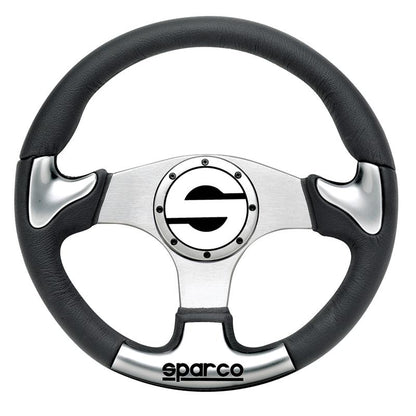 Sparco P 222 Silver Steering Wheel - Automotive Performance Upgrade