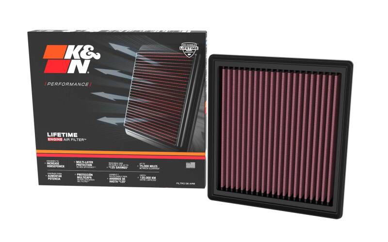 K&N Engineering 33-5140 High-Flow Reusable Engine Air Filter for Mazda CX-90 (2024-2025)