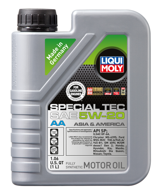 LIQUI MOLY Special Tec AA 1L SAE 5W20 Motor Oil – Premium Synthetic Engine Oil for Modern Gasoline Engines