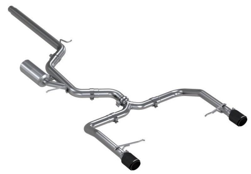 MBRP Armor Pro Series T304 Stainless Steel Cat-Back Dual Split Rear Exit Exhaust System for Volkswagen Jetta GLI (2019-2021) with Carbon Fiber Tips