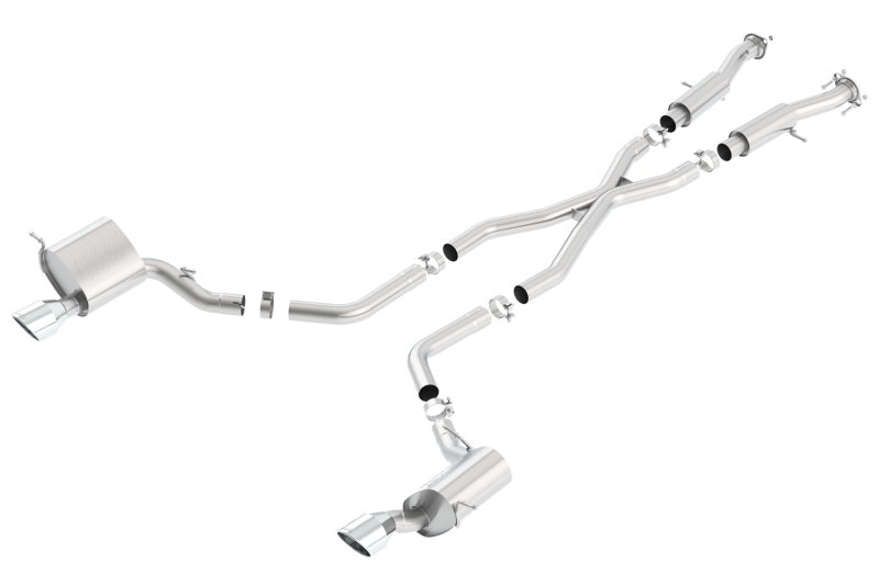 Borla ATAK Dual Round Rolled Exit Catback Exhaust System for 2015-2021 Jeep Grand Cherokee SRT 6.4L V8