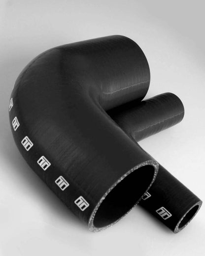 Turbosmart 90 Degree Black Silicone Elbow Reducer Part TS-HE90200-BK for High-Performance Vehicles