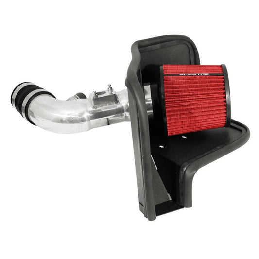 Spectre 09-14 Toyota Corolla 1.8L Air Intake Kit with Polished Aluminum Tubing and Red Reusable Filter