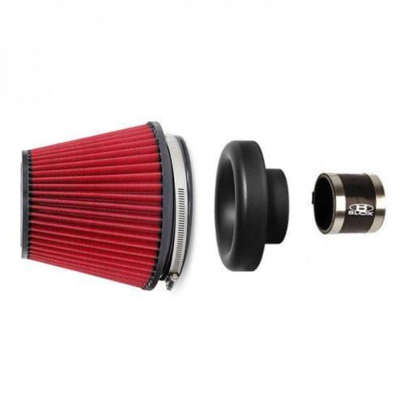 BLOX Racing Performance Filter Kit with 4.0-Inch Velocity Stack Air Filter and Silicone Hose