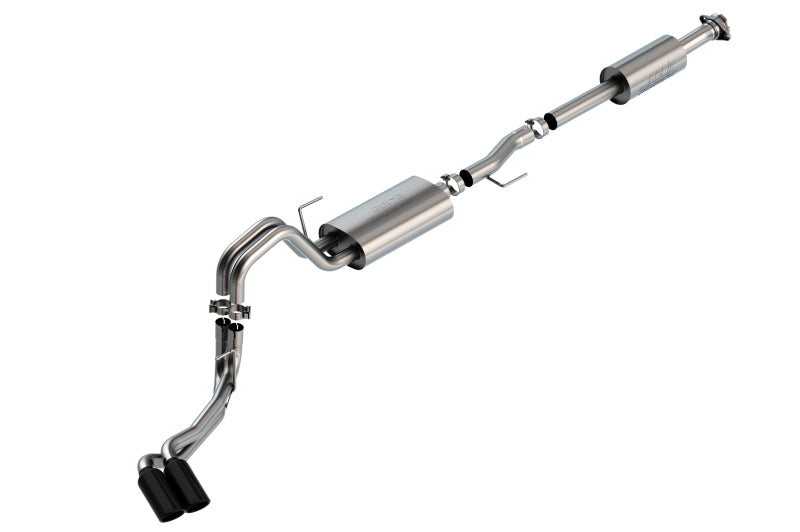 Borla F-150 2021 5.0L Cat-Back Touring Exhaust System with Black Chrome Tips – Fits 2024 Ford F-150 Crew and Extended Cab Models