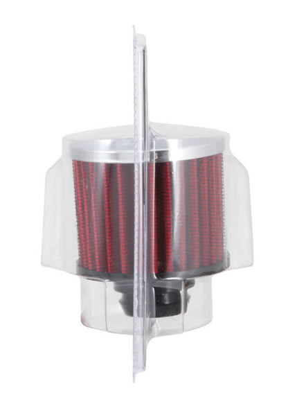 K&N Engineering 62-1490 Rubber Base Chrome Top Push-In Crankcase Vent Filter, 3 Inch OD x 2-1/2 Inch Height