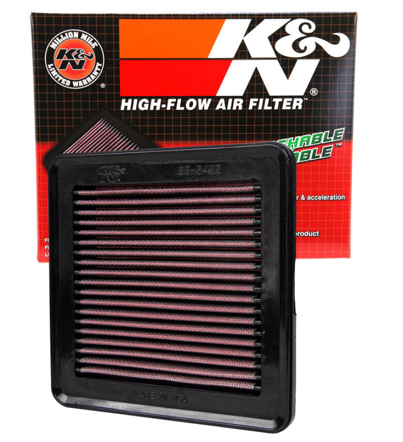 K&N Engineering 33-2422 High-Flow Drop-In Air Filter for Honda Fit 1.5L