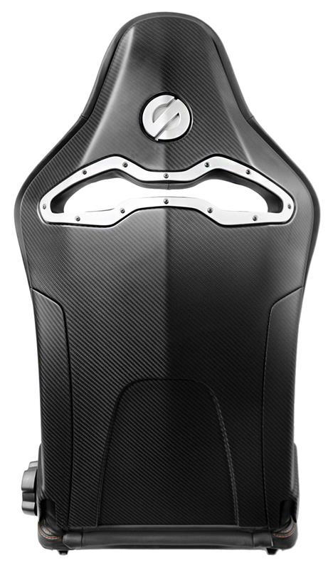 Sparco SPX Special Edition Black and Red Racing Seat with Gloss Carbon Shell - Right Side