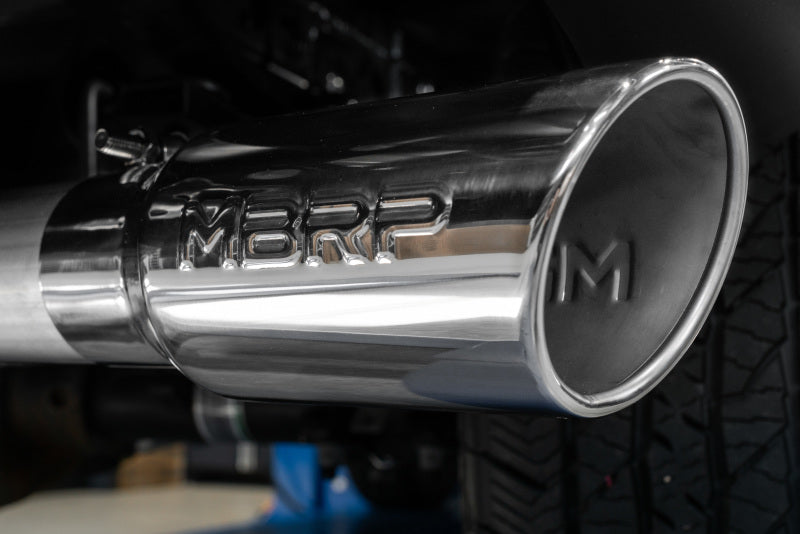 MBRP Armor BLK Series 3-Inch Single Side Cat Back Exhaust System for Ford F-150 2021-2022 with Black Coated Aluminized Steel