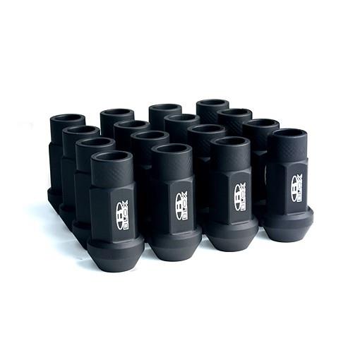 BLOX Racing Street Series Forged Lug Nuts - Black 12 x 1.5mm - Set of 20