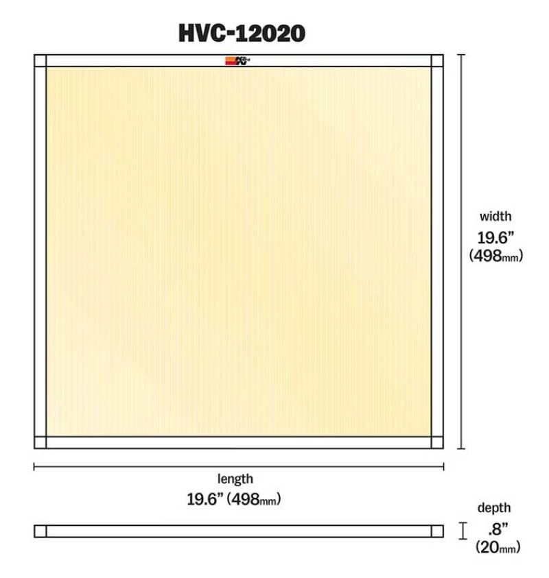 K&N HVAC Filter 20 x 20 x 1 - Reusable Pleated Synthetic Air Filter with MERV 11 Rating
