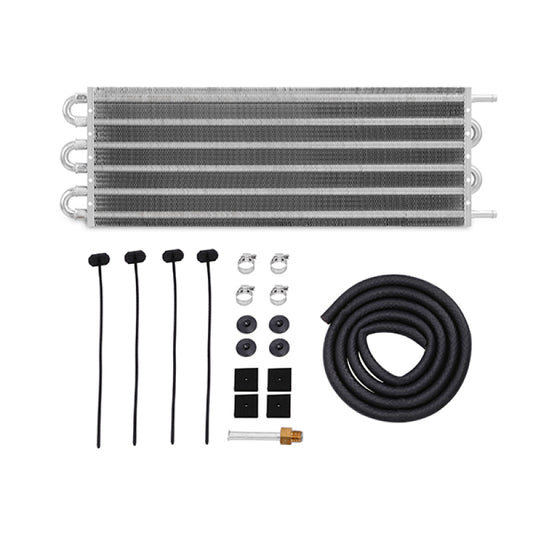 Mishimoto Universal Transmission Fluid Cooler - 20in x 7.5in x 0.75in Tube-and-Fin Design for Automotive Fluid Temperature Management