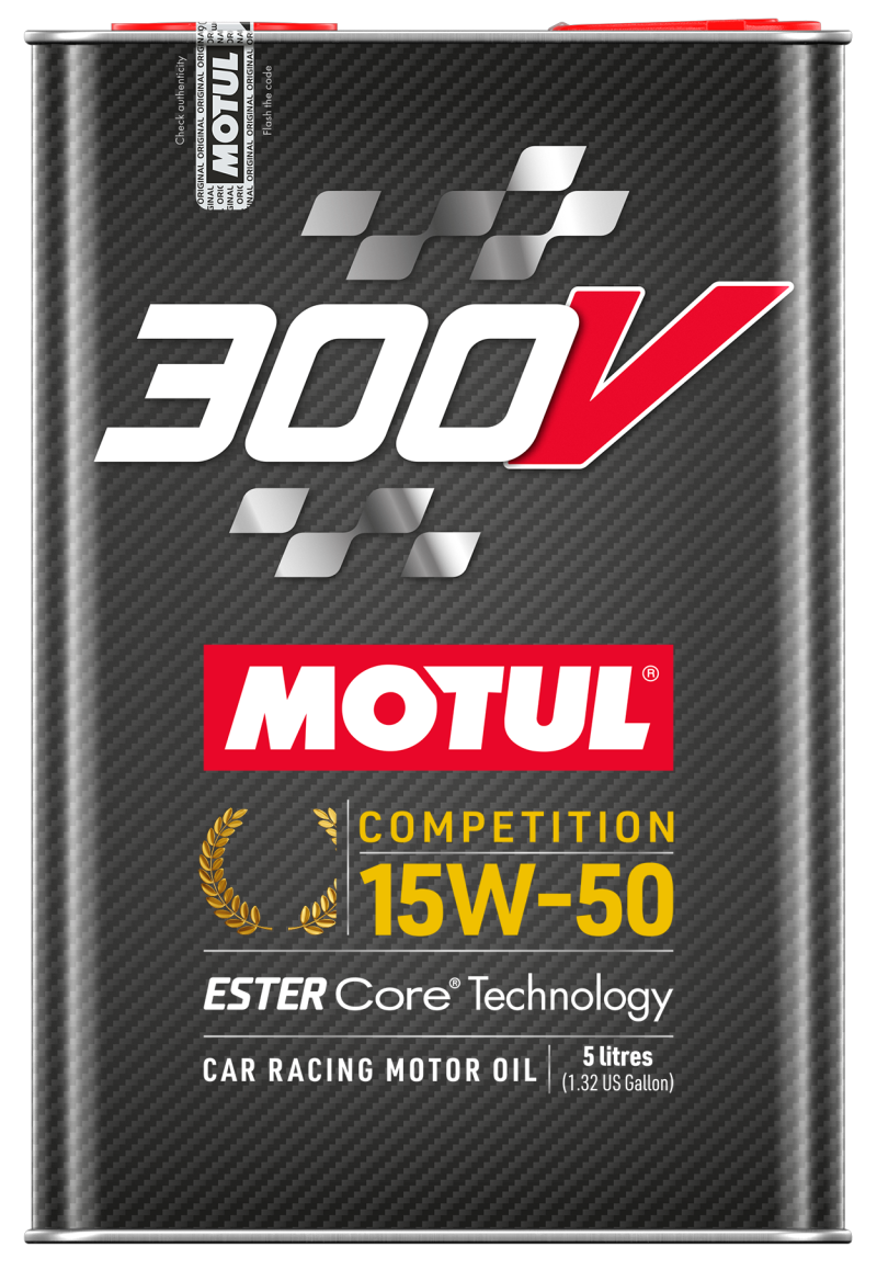 Motul 300V Competition 15W-50 Synthetic Racing Motor Oil – 5 Liter Bottle