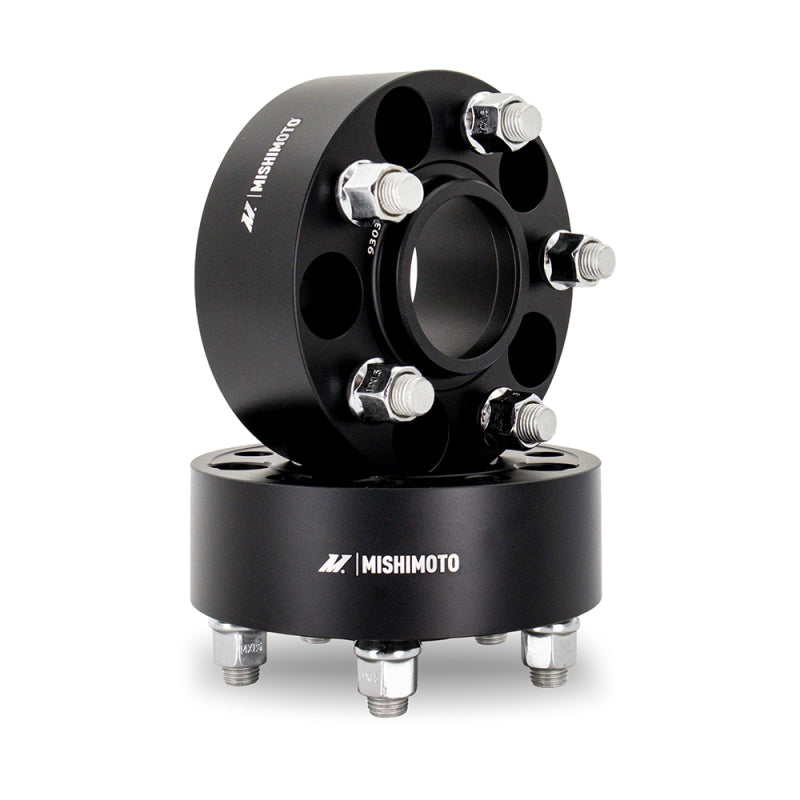 Mishimoto 5x100 Wheel Spacers with 56.1mm Center Bore - M12 Studs - Black Finish for Subaru Legacy