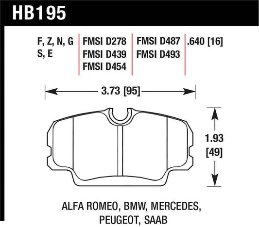 Hawk 84-4/91 BMW 325 (E30) Blue 9012  Race Front Brake Pads