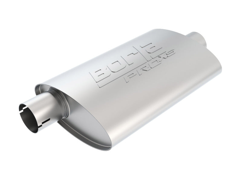 Borla PRO-XS Universal 2.5-Inch Offset Inlet/Center Outlet Oval Muffler Part 400480