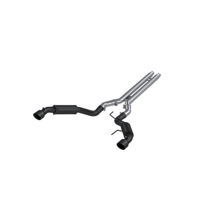 MBRP Armor BLK Series Cat Back Exhaust System for 2015-2017 Ford Mustang GT with Dual Split Rear Exit and 4.5-Inch Tips - Black Coated
