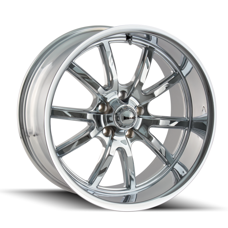 Ridler Wheels Ridler 650 18x8 Chrome Wheel with 5x120.65 Bolt Pattern and 0mm Offset