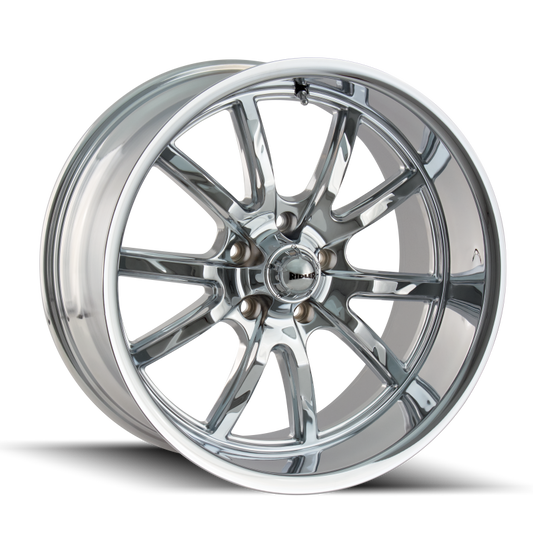 Ridler Wheels Ridler 650 18x8 Chrome Wheel with 5x120.65 Bolt Pattern and 0mm Offset