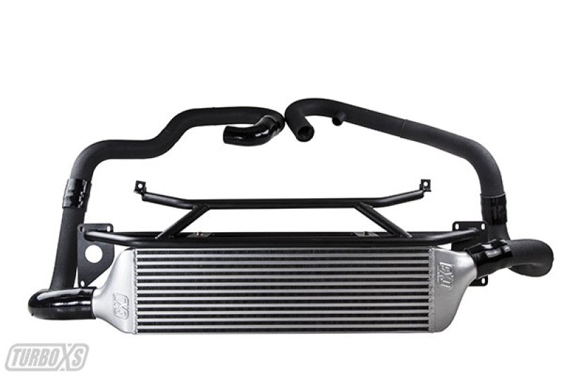 Turbo XS Front Mount Intercooler Kit for 2015-2017 Subaru WRX STI with Wrinkle Black Pipes