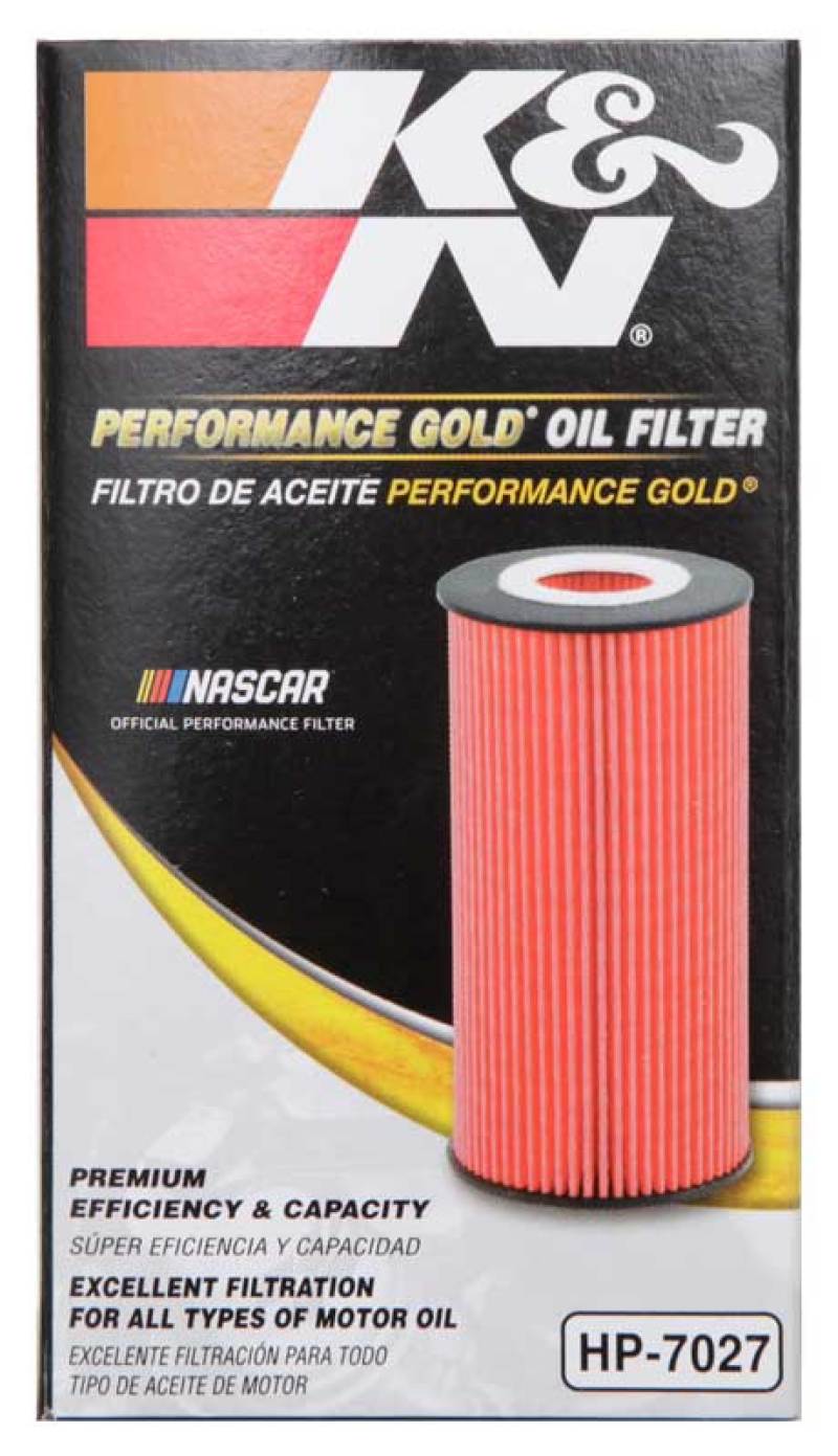 K&N Engineering HP-7027 Performance Oil Filter for 2011-2013 Chevrolet Cruze with Hengst Filter Housing