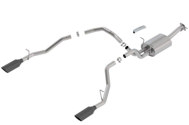 Borla Atak SS Cat-Back Exhaust System for 2019-2026 Ram 1500 5.7L V8 with Black Chrome Tips - Part #140753BC