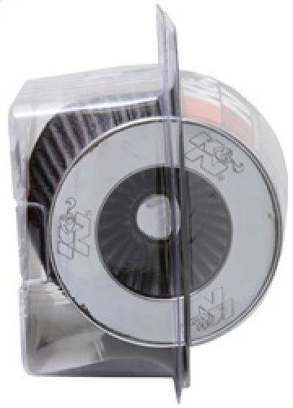 K&N Engineering Universal Chrome Round Tapered Air Filter Part RG-1001WT – 4-Inch Flange ID, 5.5-Inch Height