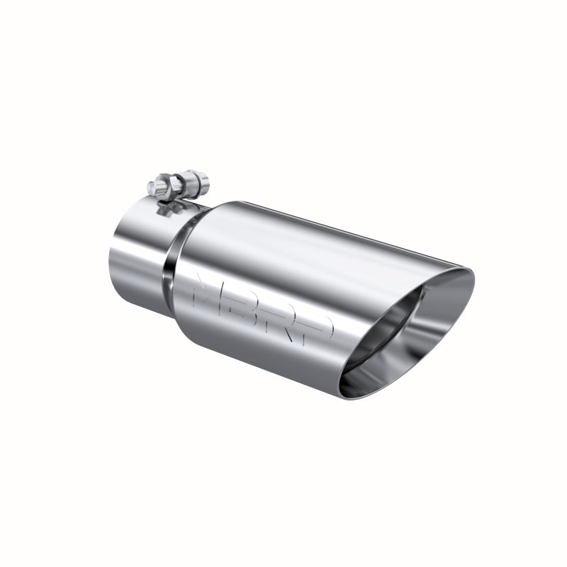 MBRP Universal 4-inch Exhaust Tip with 3-inch Inlet and 10-inch Length - Dual Wall Angled T304 Stainless Steel