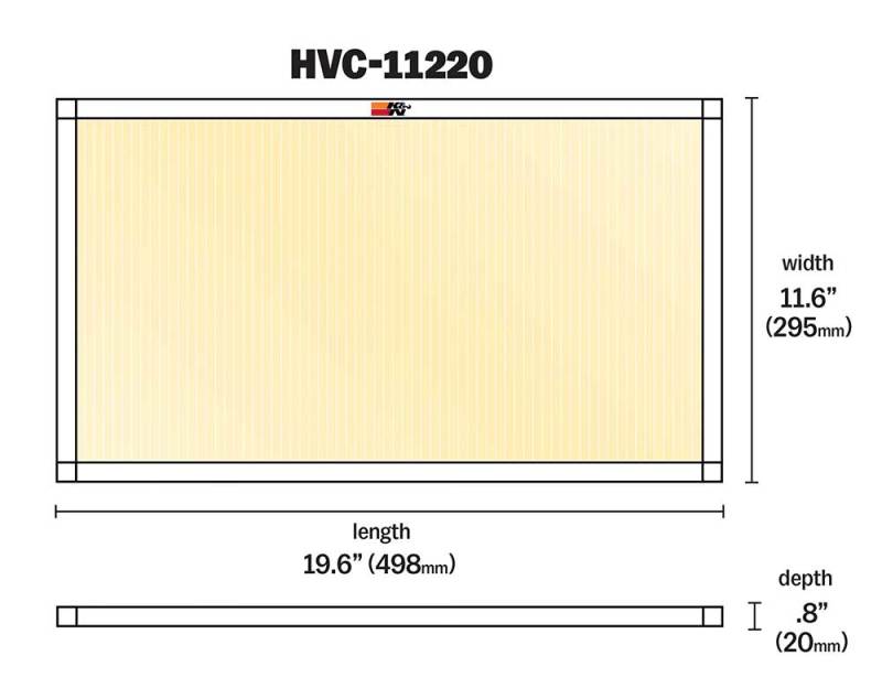 K&N HVAC Filter 12x20x1 - Washable and Reusable Pleated Synthetic Air Filter with MERV 11 Rating