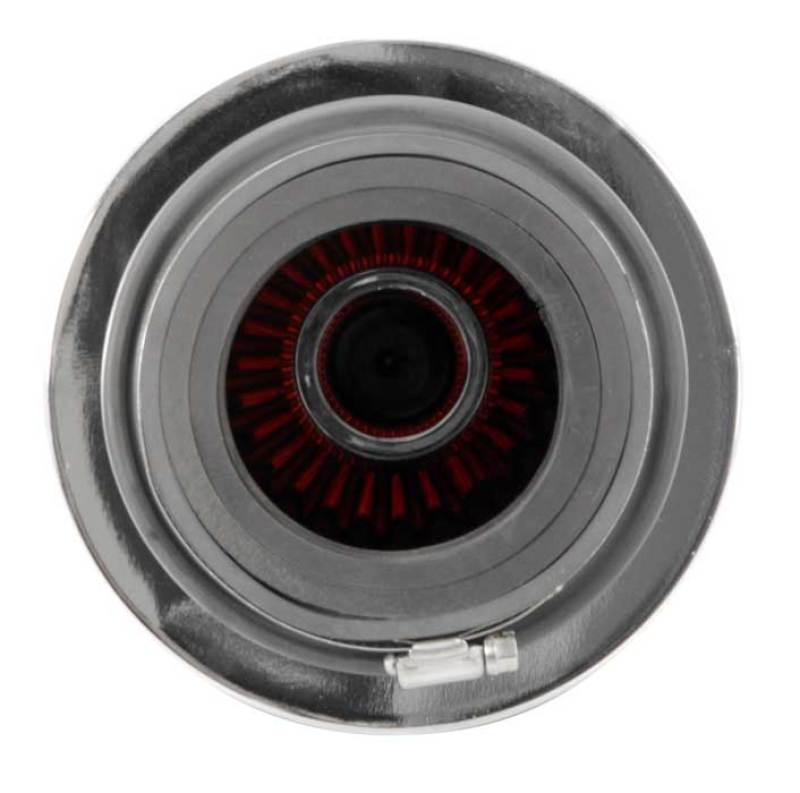 K&N Engineering Universal Air Filter Chrome Round Tapered - 4-inch Flange ID, 1.125-inch Flange Length, 9.5-inch Height