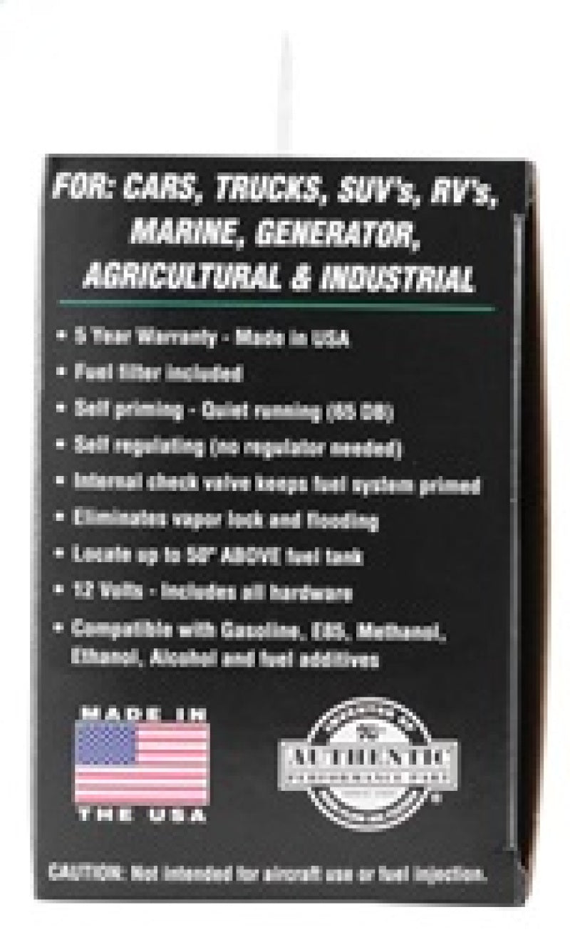 K&N Performance Electric Fuel Pump 9-11.5 PSI for Diesel Engines, Part Number 81-0403