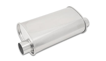 Vibrant StreetPower Oval Muffler 5x9x15 inches with 2.5-inch Inlet/Outlet – Stainless Steel Performance Exhaust