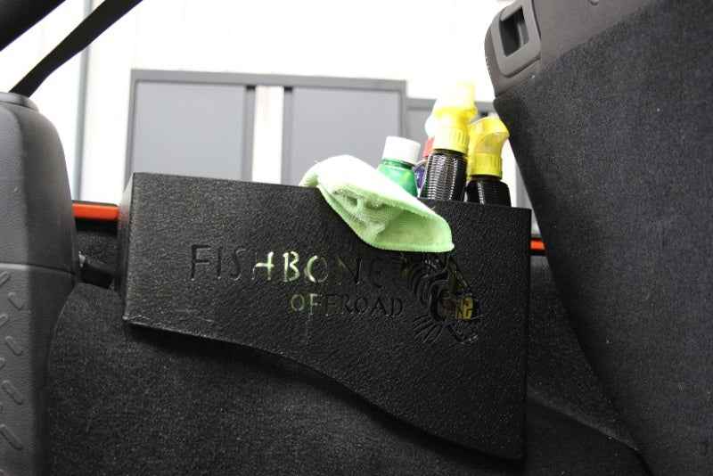 Fishbone Offroad 07-18 Jeep Wrangler JK 4 DR Wheel Well Storage Bin - Blk Textured Powdercoat Steel