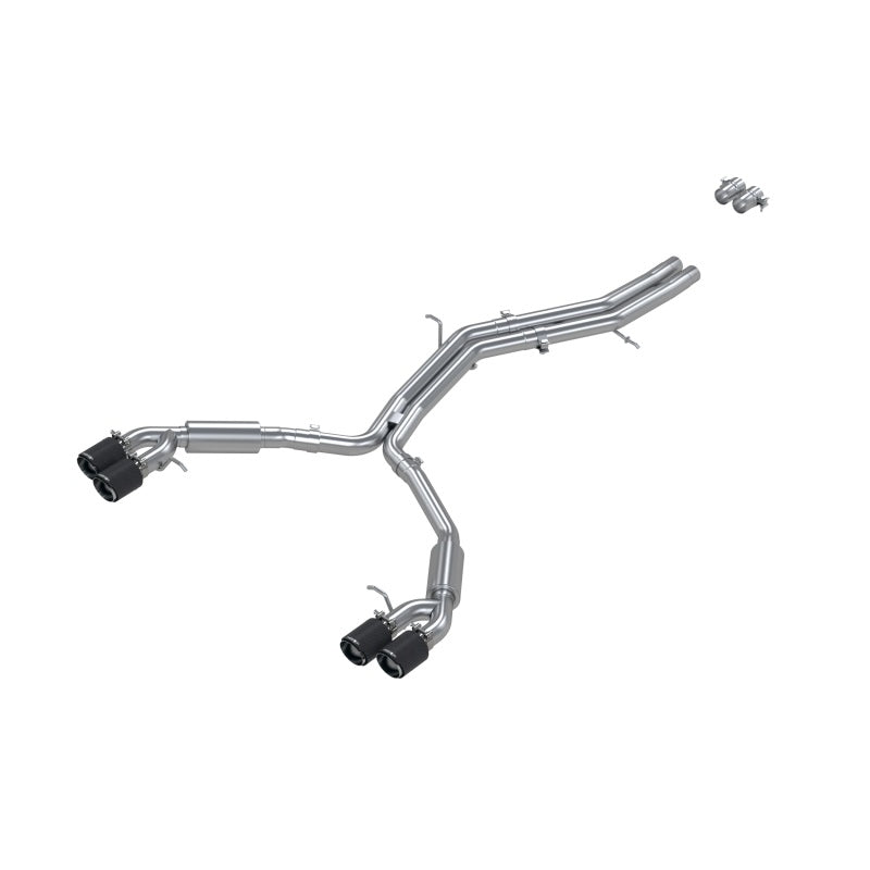 MBRP Armor Pro Series T304 Stainless Steel 2.5-inch Cat-Back Exhaust System for Audi S4 and S5 with Quad Carbon Fiber Tips