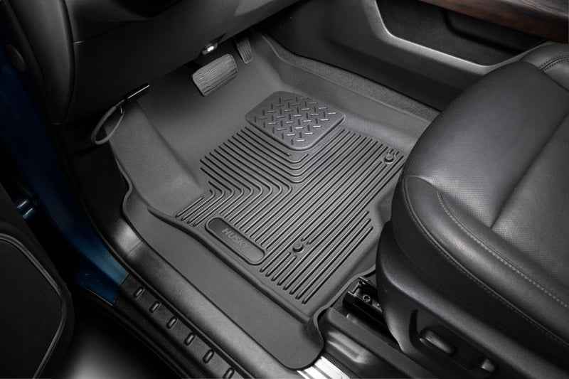 Husky Liners 19-23 Chevrolet Silverado 1500 Crew Cab WeatherBeater Blk Front & 2nd Seat Floor Liners