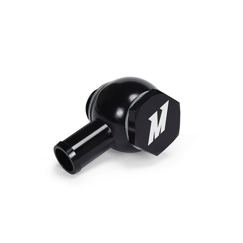 Mishimoto M20 x 5/8 inch Straight Black Banjo Fitting with Bolt – Durable Aluminum Automotive Component