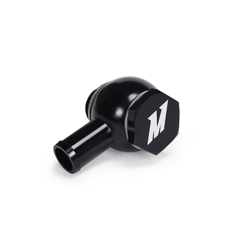 Mishimoto M20 x 5/8 inch Straight Black Banjo Fitting with Bolt – Durable Aluminum Automotive Component