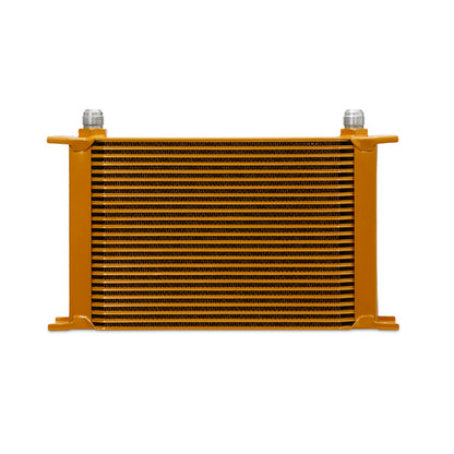 Mishimoto Universal 25-Row Oil Cooler - Gold for Mustang and Vehicle Cooling Enhancement