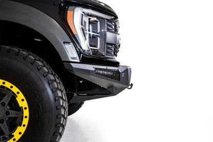 Addictive Desert Designs HoneyBadger Front Bumper for Ford Raptor 2021-2023 with Light Mounts and Satin Black Finish