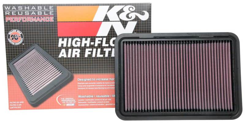 K&N Engineering 33-3130 High-Flow Drop-In Air Filter for 2017-2019 Suzuki Swift V 1.4L L4 Engine