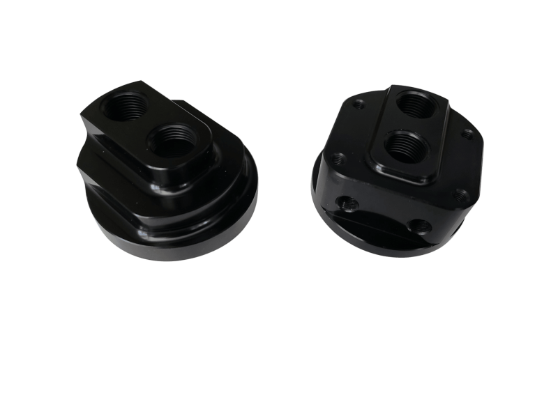 BLOX Racing Remote Oil Filter Relocation Kit - Black for Automotive Applications