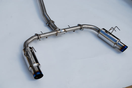 Invidia 2022+ Honda Civic Si 1.5T N1 70mm Cat Back Exhaust with Burnt Titanium Tips