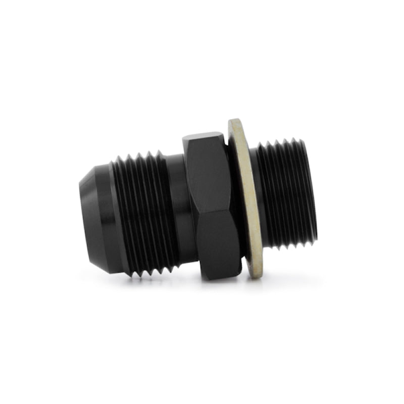 Mishimoto M20 x -10AN Black Anodized Sandwich Plate Fitting - Aluminum Automotive Part