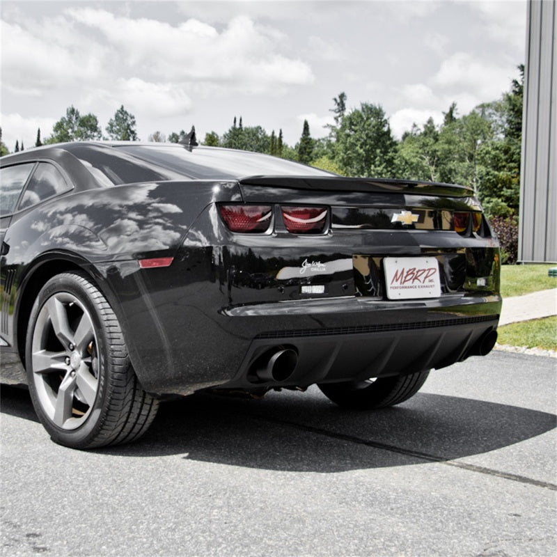 MBRP Armor BLK Series 3-Inch Black Coated Axle Back Exhaust System for Chevrolet Camaro 2010-2015