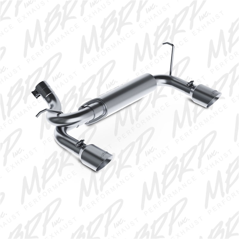 MBRP Armor Plus Series Axle-Back Dual Rear Exit Exhaust System for Jeep Wrangler 2011-2013 with 2.5-inch T409 Stainless Steel