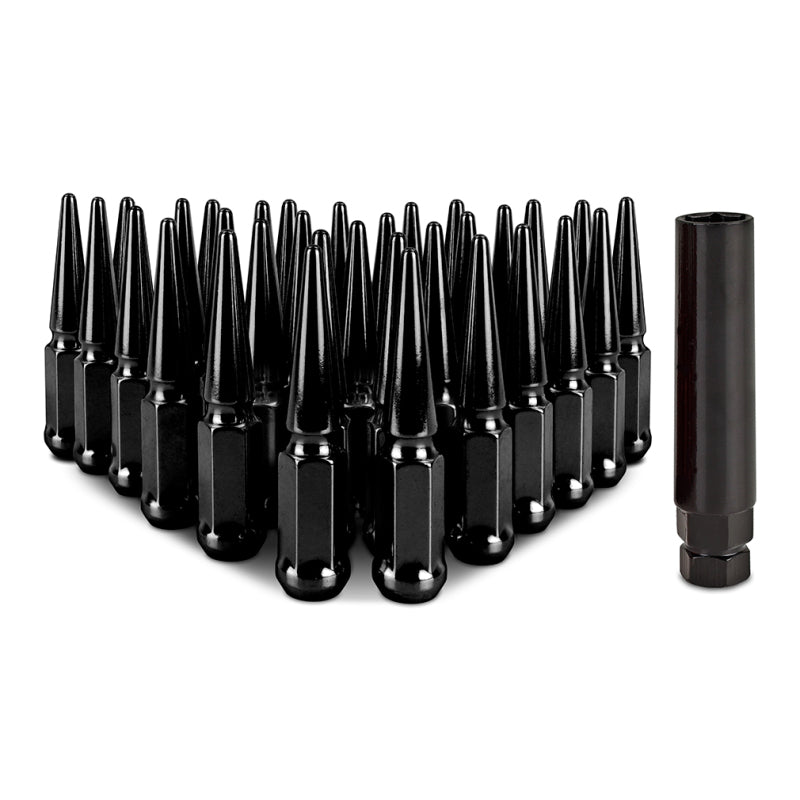 Mishimoto Steel Spiked Lug Nuts M14 x 1.5 – 32-Piece Set in Black