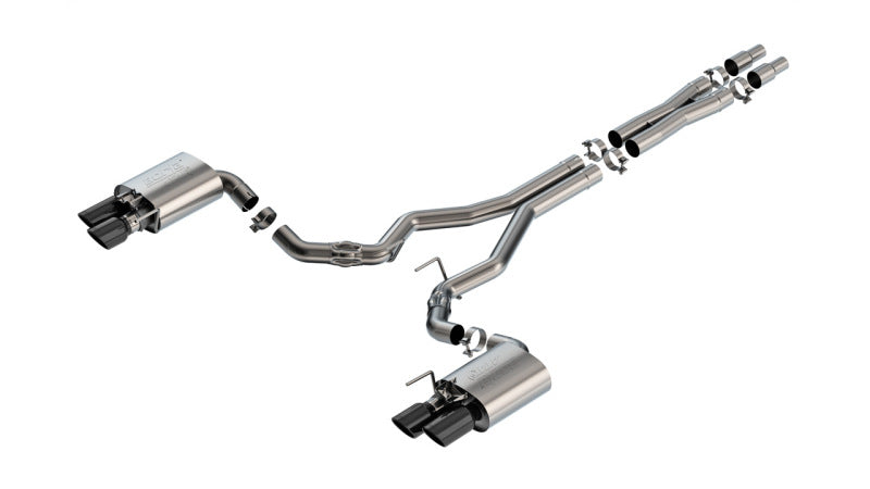 Borla 2024 Ford Mustang GT 5.0L V8 ATAK Cat-Back Exhaust System with Black Chrome Tips