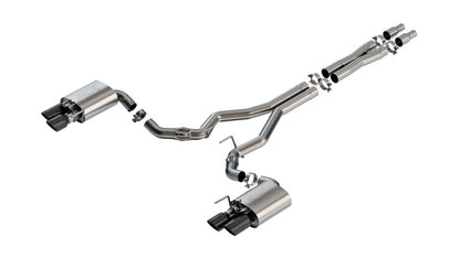 Borla 2024 Ford Mustang GT 5.0L V8 ATAK Cat-Back Exhaust System with Black Chrome Tips